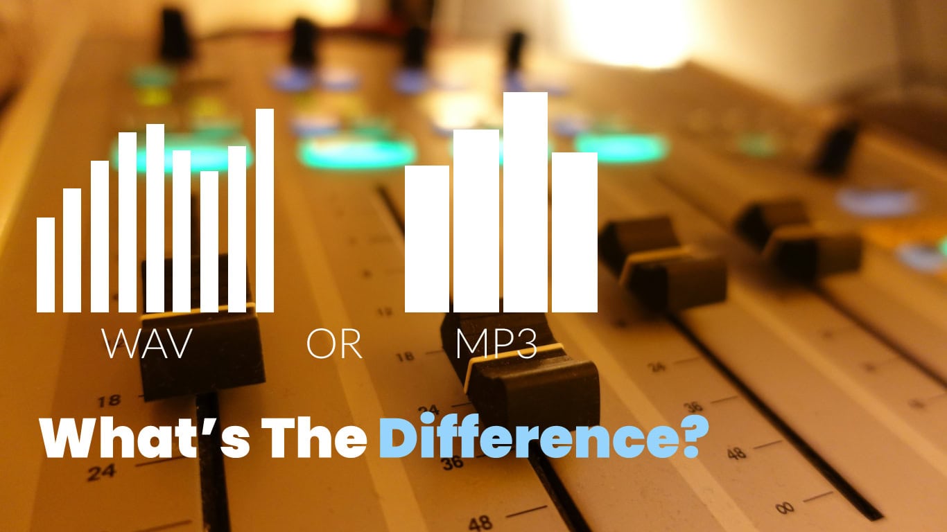 WAV or MP3 - An image showing a WAV file and MP3 file